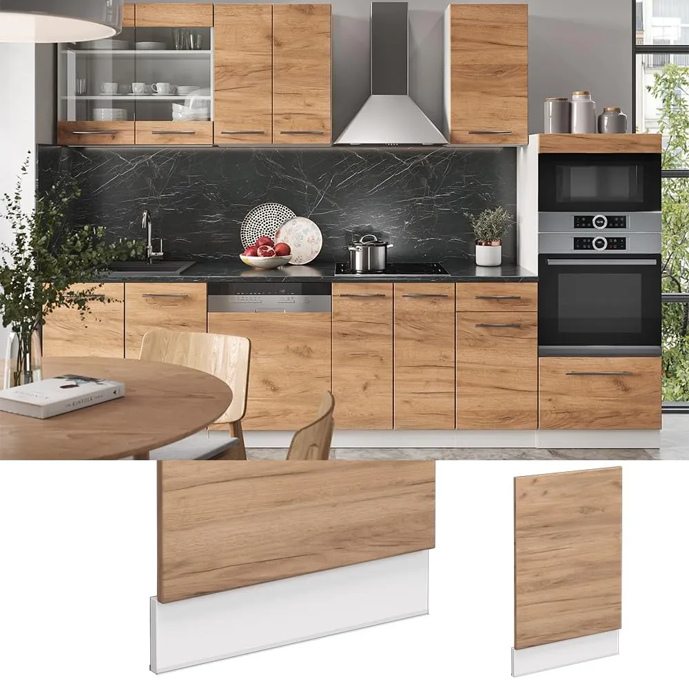 Vicco Pannello frontale Fame-Line per lavastoviglie, Rovere dorato, 45 cm - immagine 4
