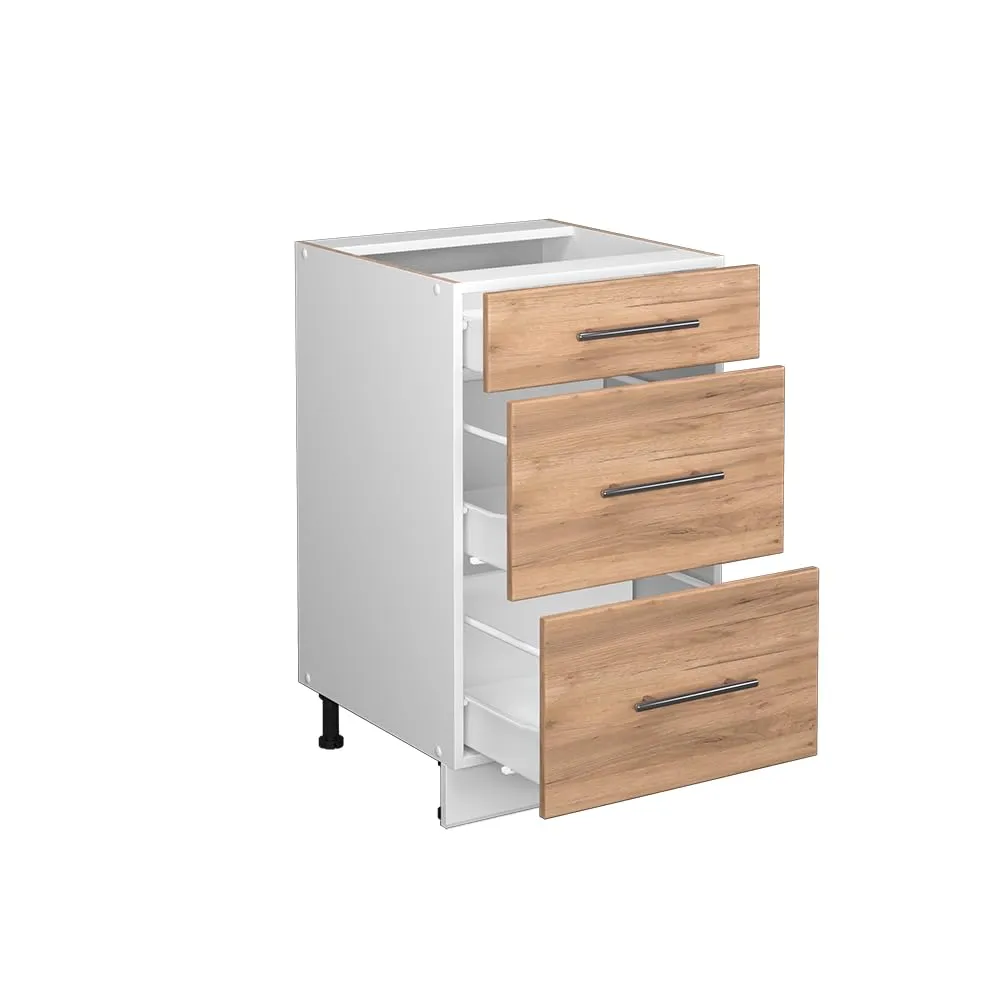 Vicco Mobiletto base per cucina Fame-Line, Rovere dorato, 50 cm - immagine 5