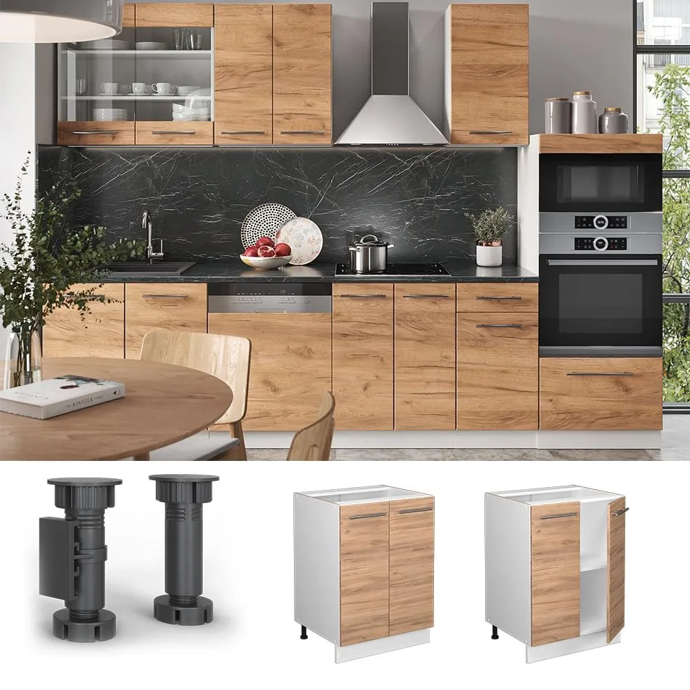 Vicco Fame-Line Mobile Base Cucina, Rovere Dorato, 60 cm - immagine 4