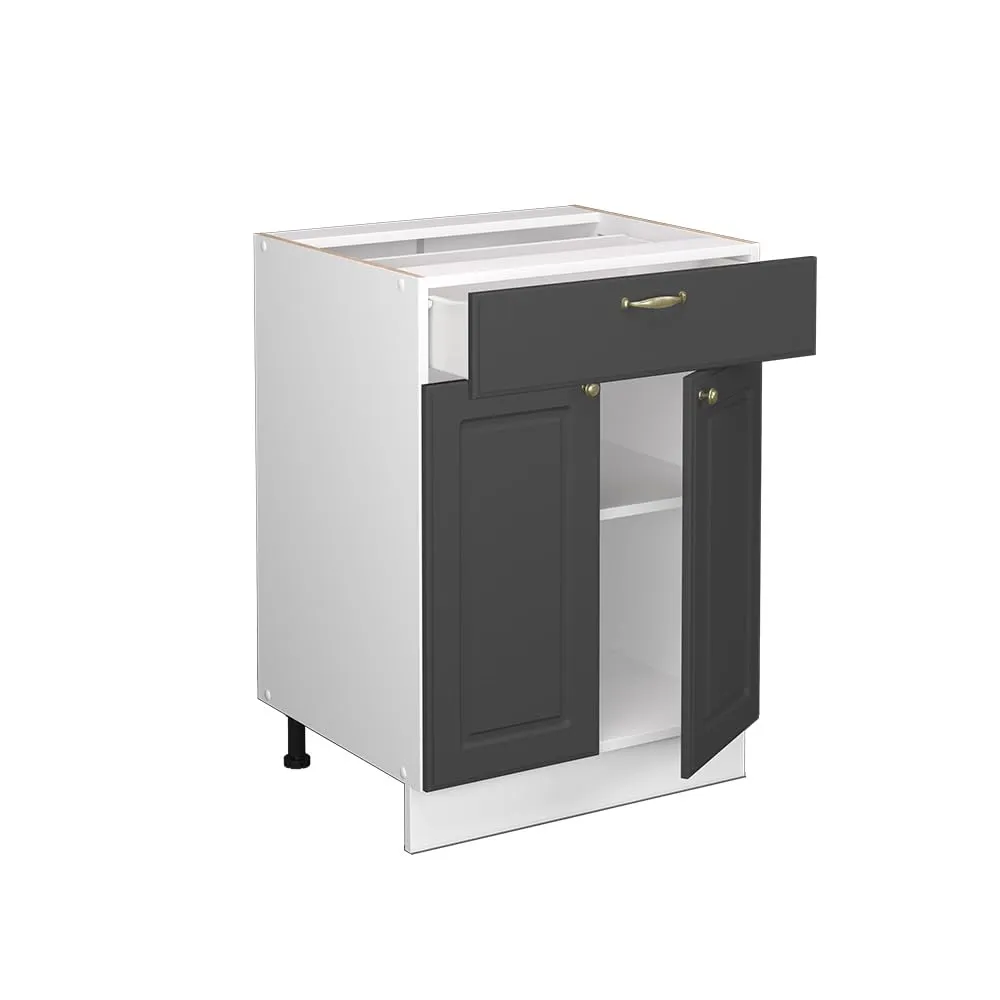 Vicco Mobiletto Base per Cucina Fame-Line, Antracite-oro, 60 cm - immagine 5