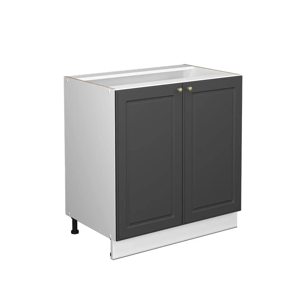 Vicco Mobiletto base cucina Fame-Line, Oro-antracite Country/Bianco, 80 cm - immagine 1