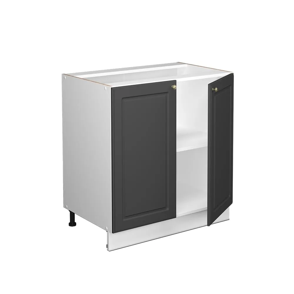 Vicco Mobiletto base cucina Fame-Line, Oro-antracite Country/Bianco, 80 cm - immagine 5