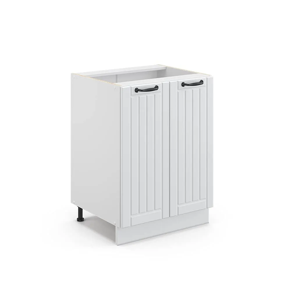 Vicco Mobiletto Base Cucina Fame-Line, Bianco Country, 60 cm - immagine 1