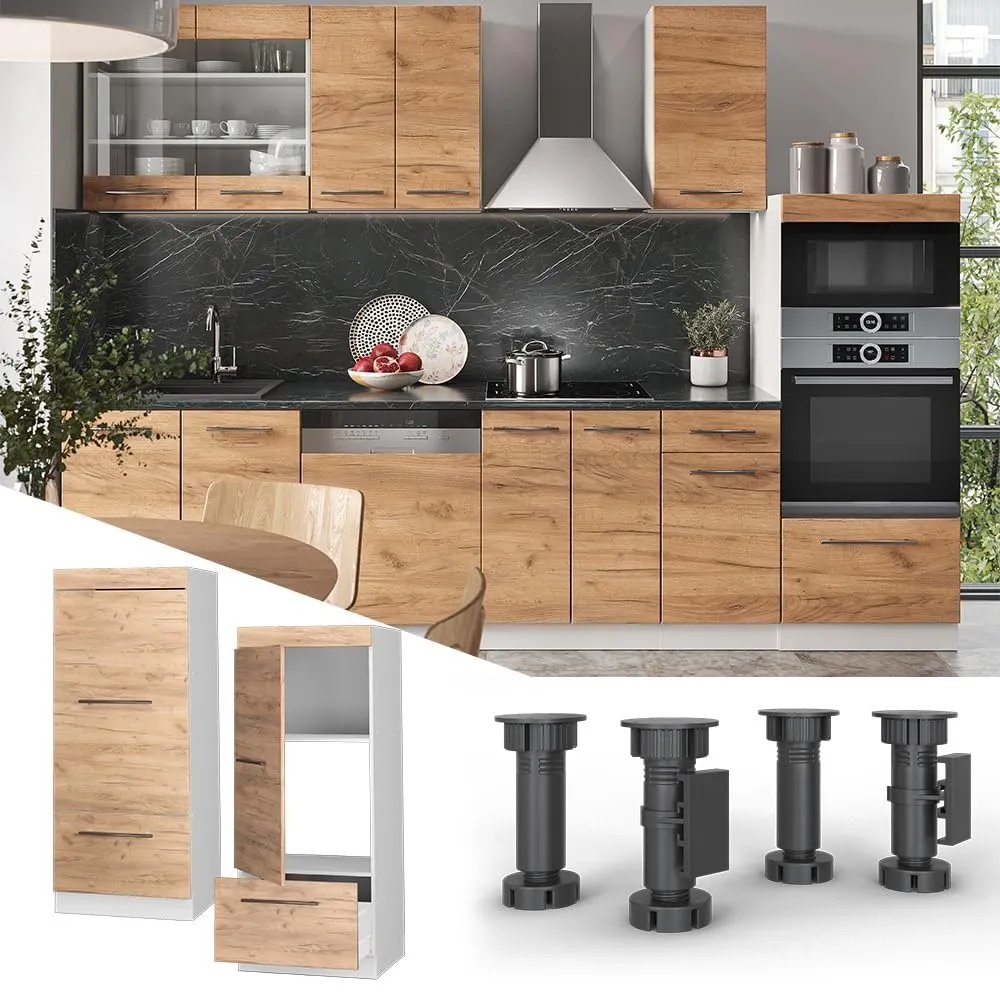 Vicco Mobile Cucina Dispensa Fame-Line Rovere Dorato/Bianco 60 cm - immagine 2