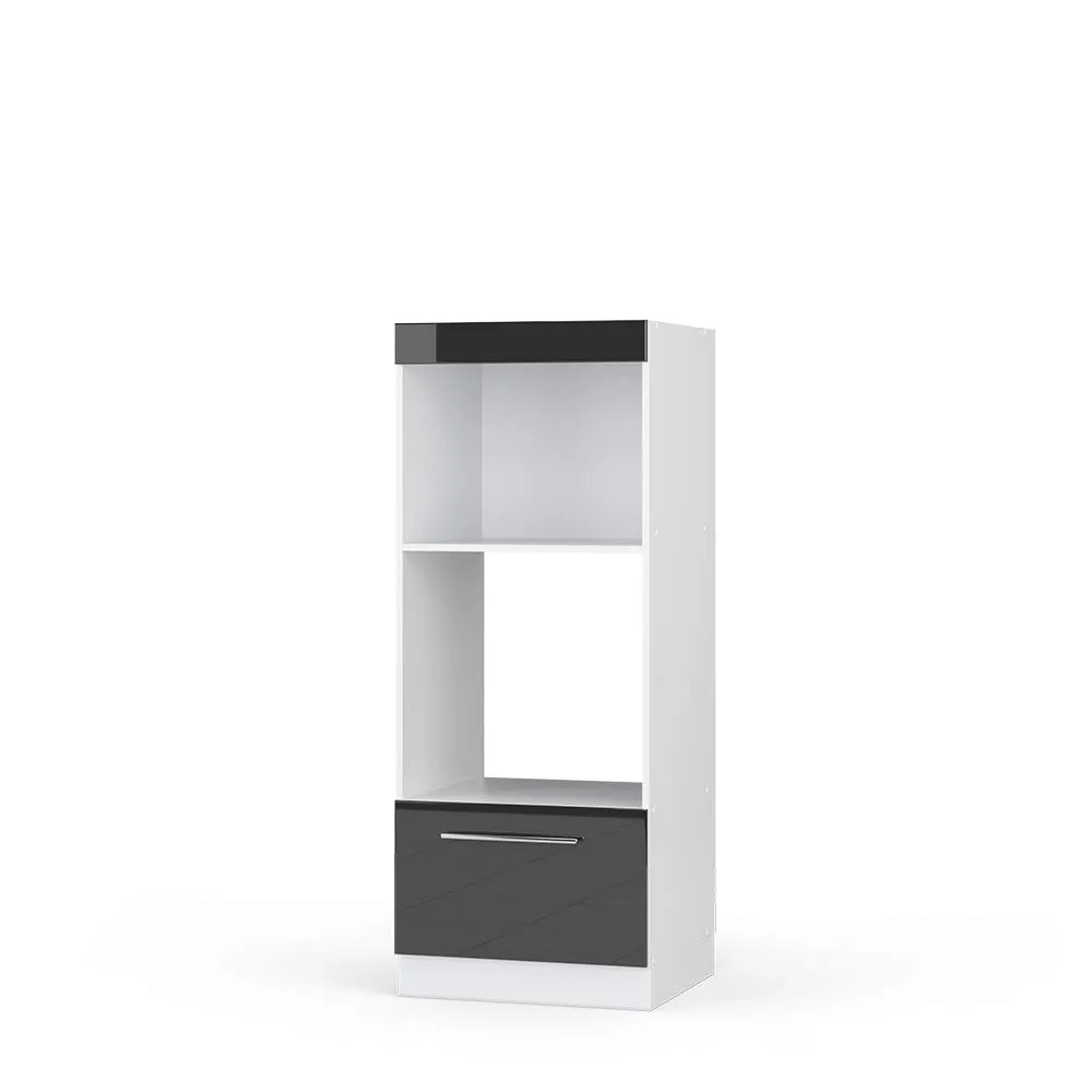Vicco Mobile Cucina Microonde Fame-Line, Antracite Lucido, 60 cm - immagine 1