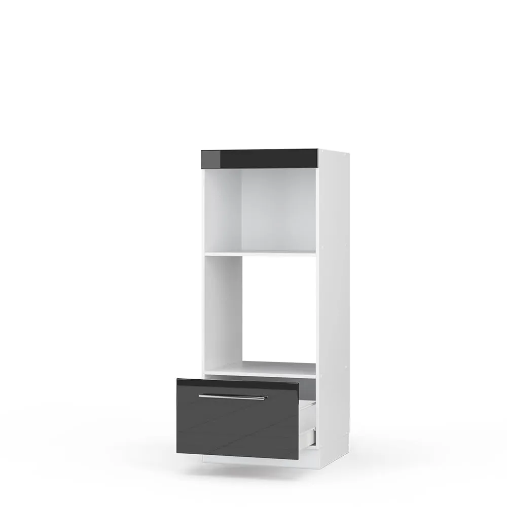Vicco Mobile Cucina Microonde Fame-Line, Antracite Lucido, 60 cm - immagine 4