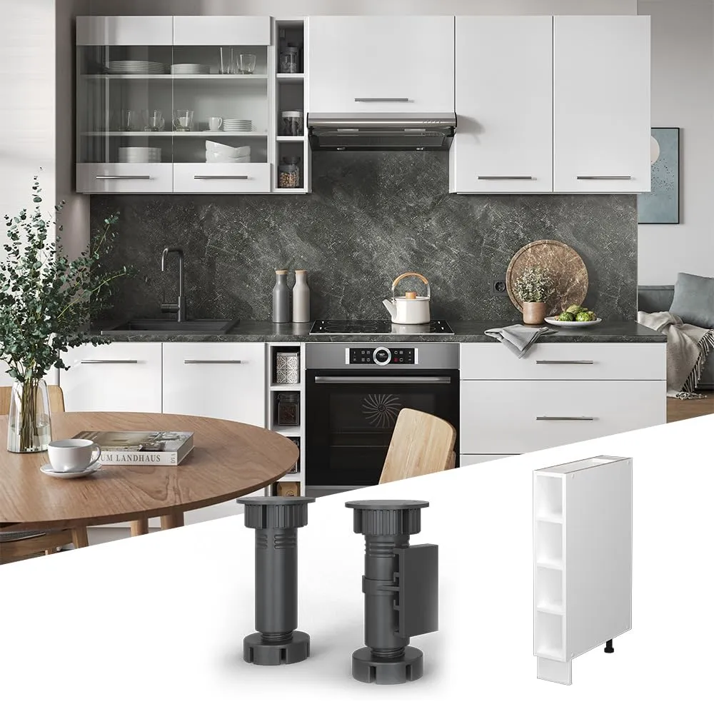 Vicco Scaffale da cucina Fame-Line, Bianco, 15 cm - immagine 2