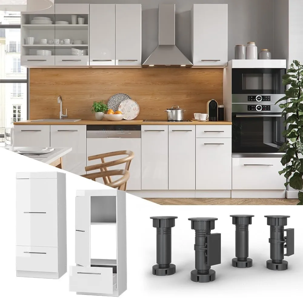 Vicco Mobile Cucina Dispensa Fame-Line, Bianco Lucido/Bianco 60 cm - immagine 2