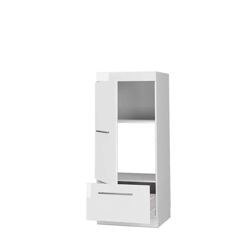 Vicco Mobile Cucina Dispensa Fame-Line, Bianco Lucido/Bianco 60 cm - immagine 4