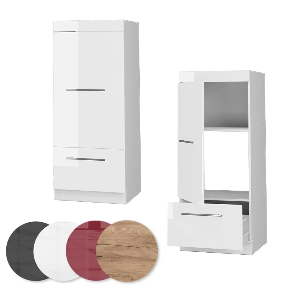 Vicco Mobile Cucina Dispensa Fame-Line, Bianco Lucido/Bianco 60 cm - immagine 5