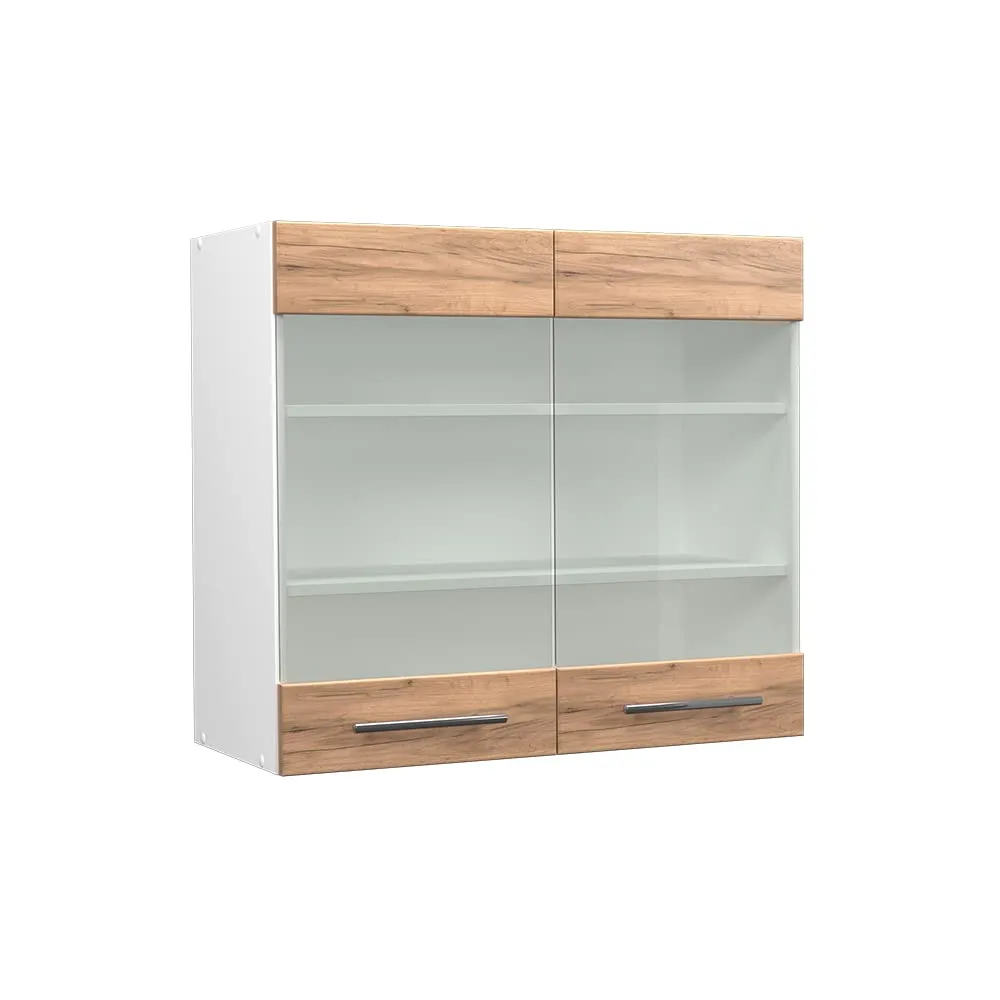 Vicco Mobile da cucina in vetro Fame-Line, Rovere dorato, 80 cm - immagine 1