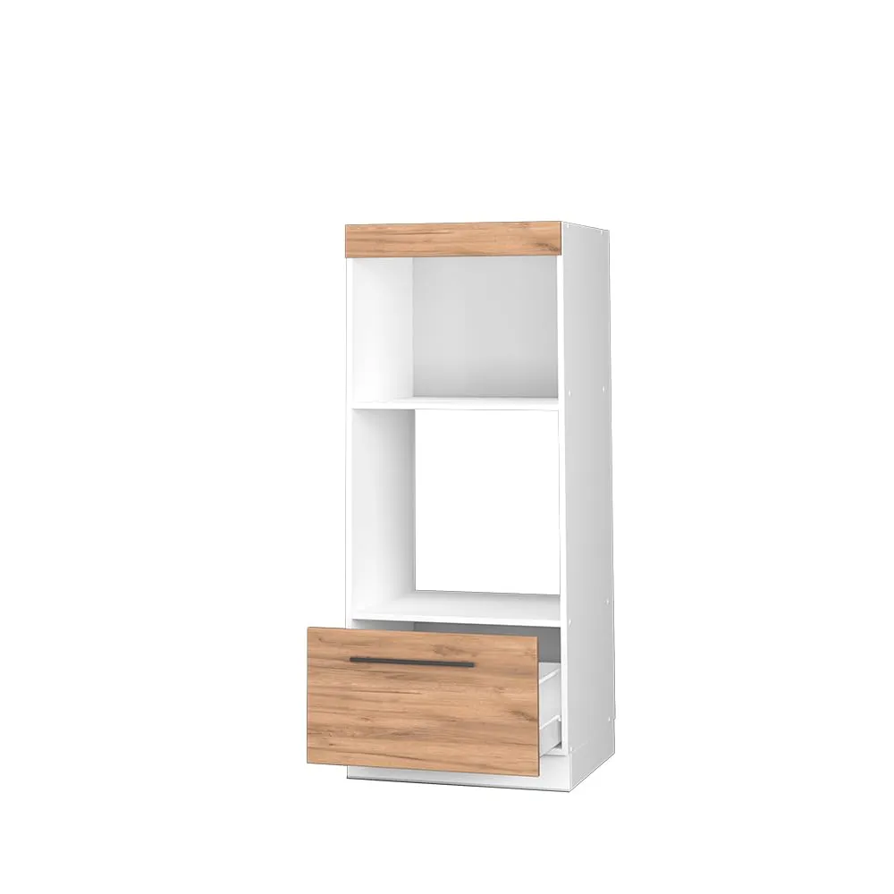Vicco Mobile Cucina Microonde Fame-Line, Rovere Dorato, 60 cm - immagine 4