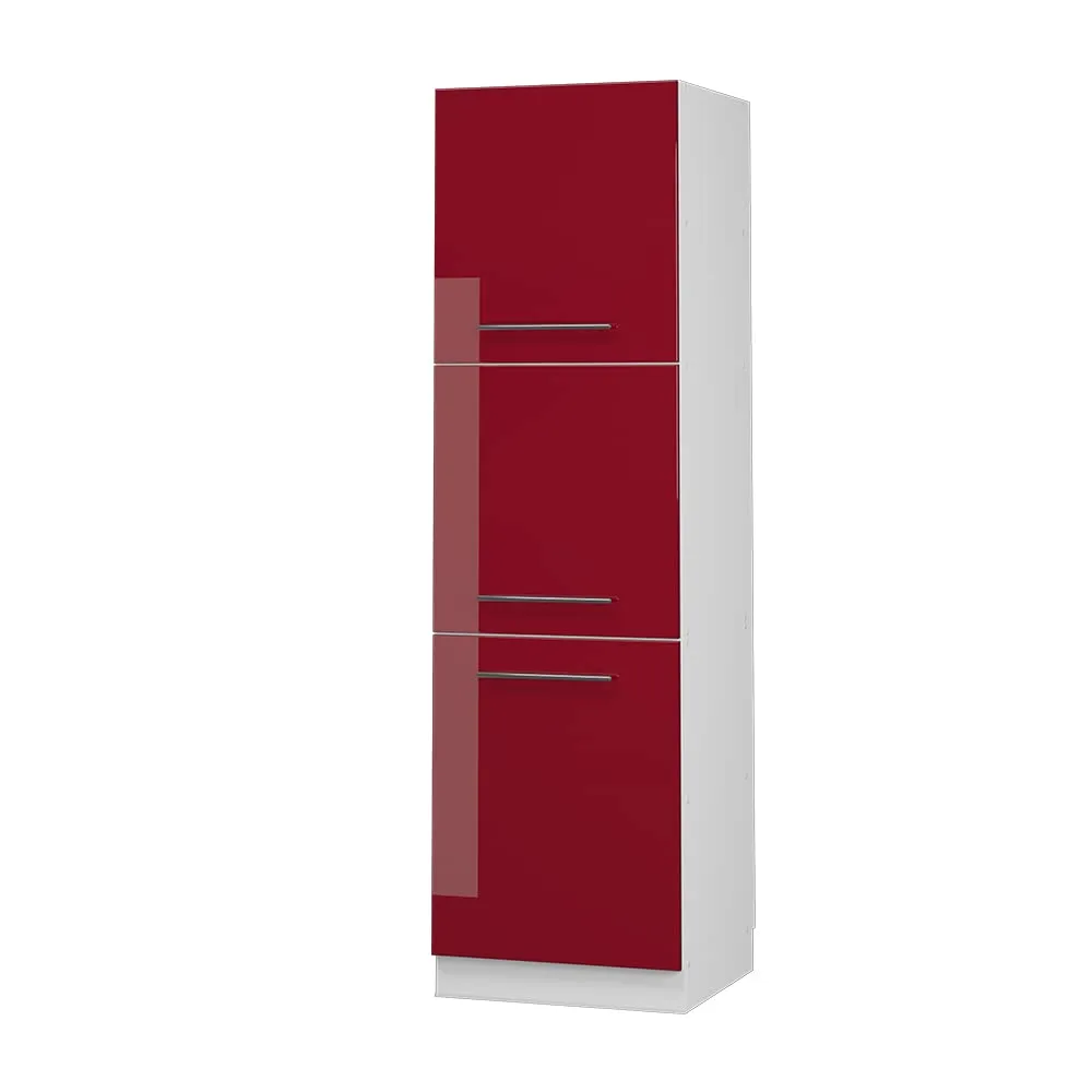 Vicco Mobile Cucina Dispensa Fame-Line, Bordeaux Lucido/Bianco, 60 cm - immagine 1