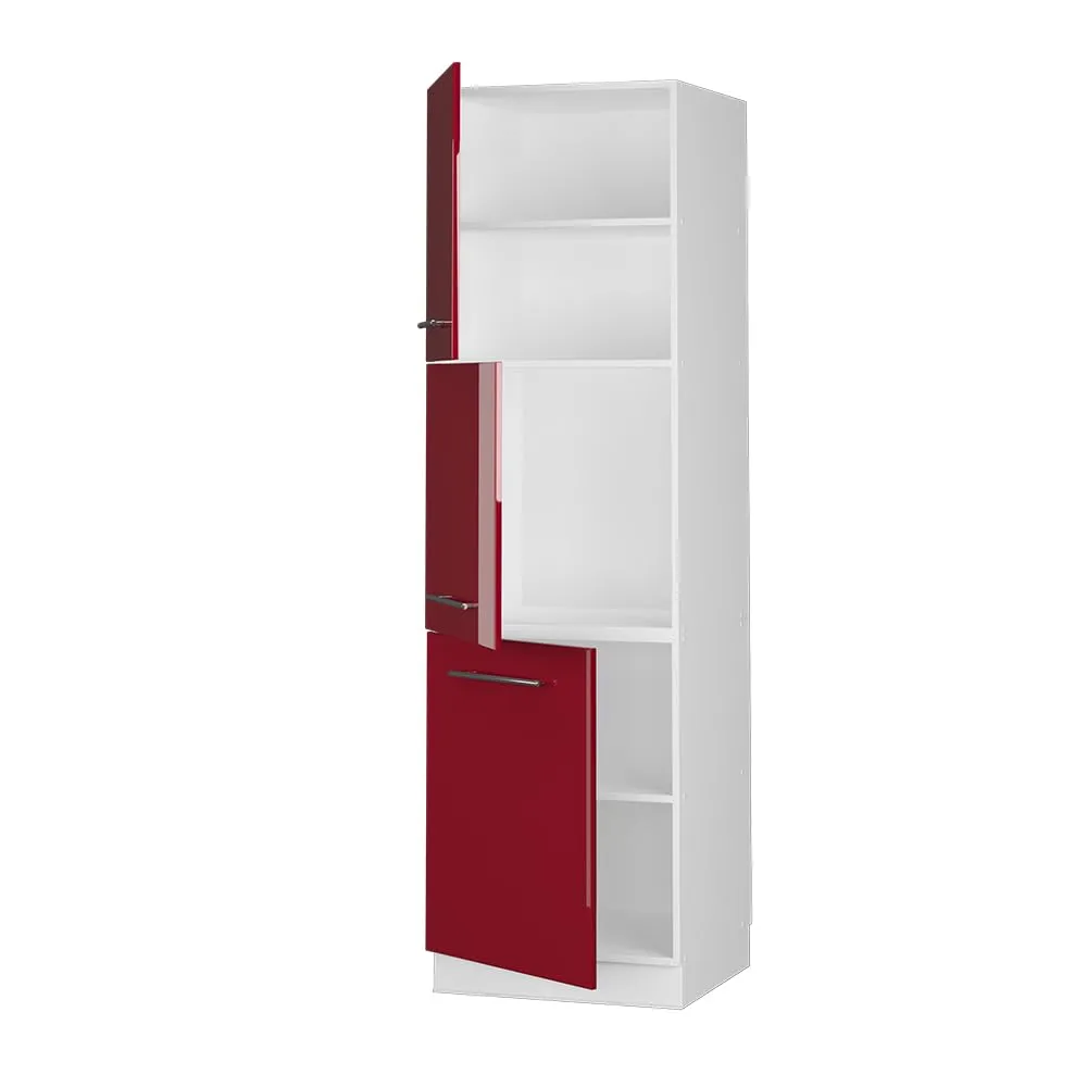 Vicco Mobile Cucina Dispensa Fame-Line, Bordeaux Lucido/Bianco, 60 cm - immagine 4