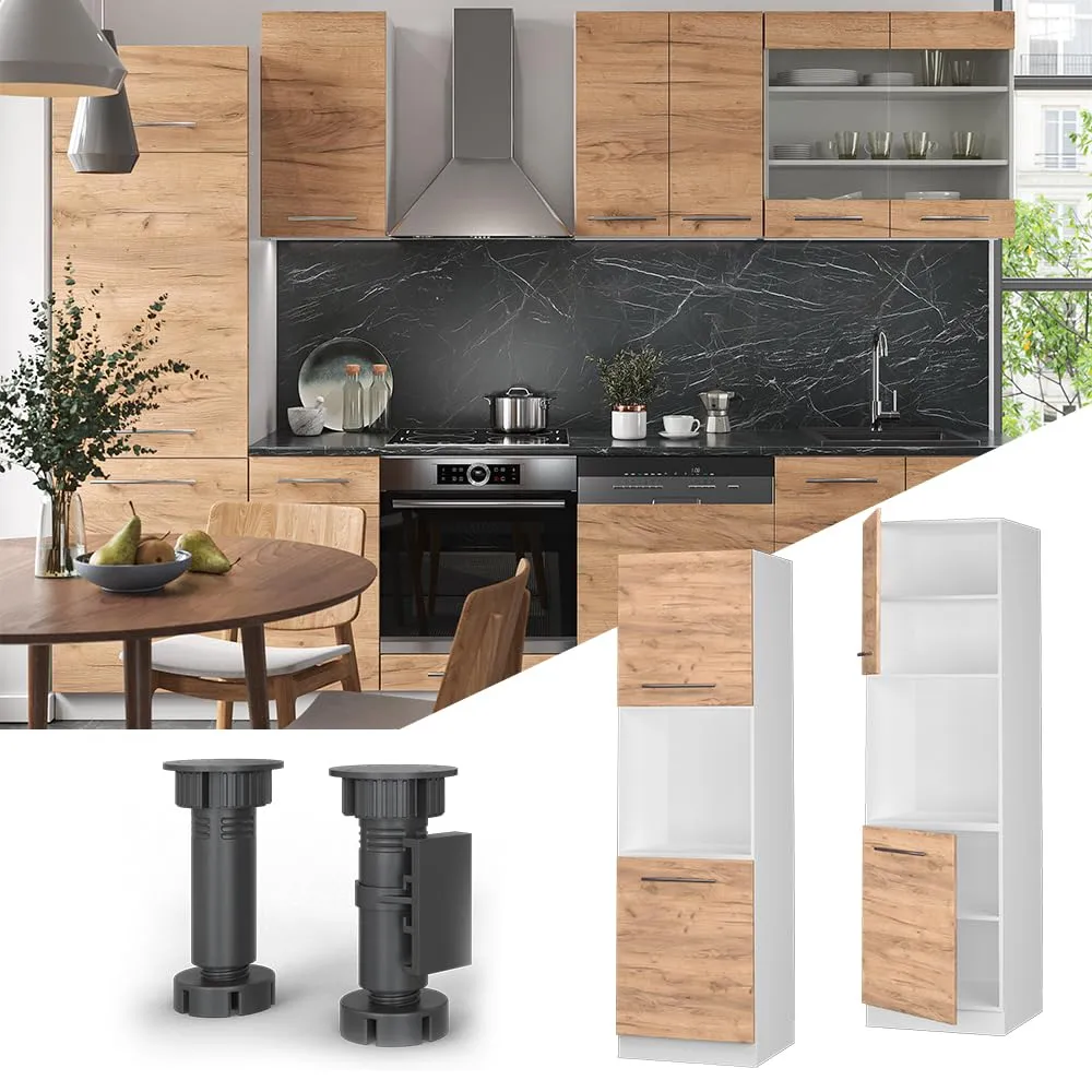 Vicco Mobile per forno da incasso Fame-Line, Rovere dorato, 60 cm - immagine 4