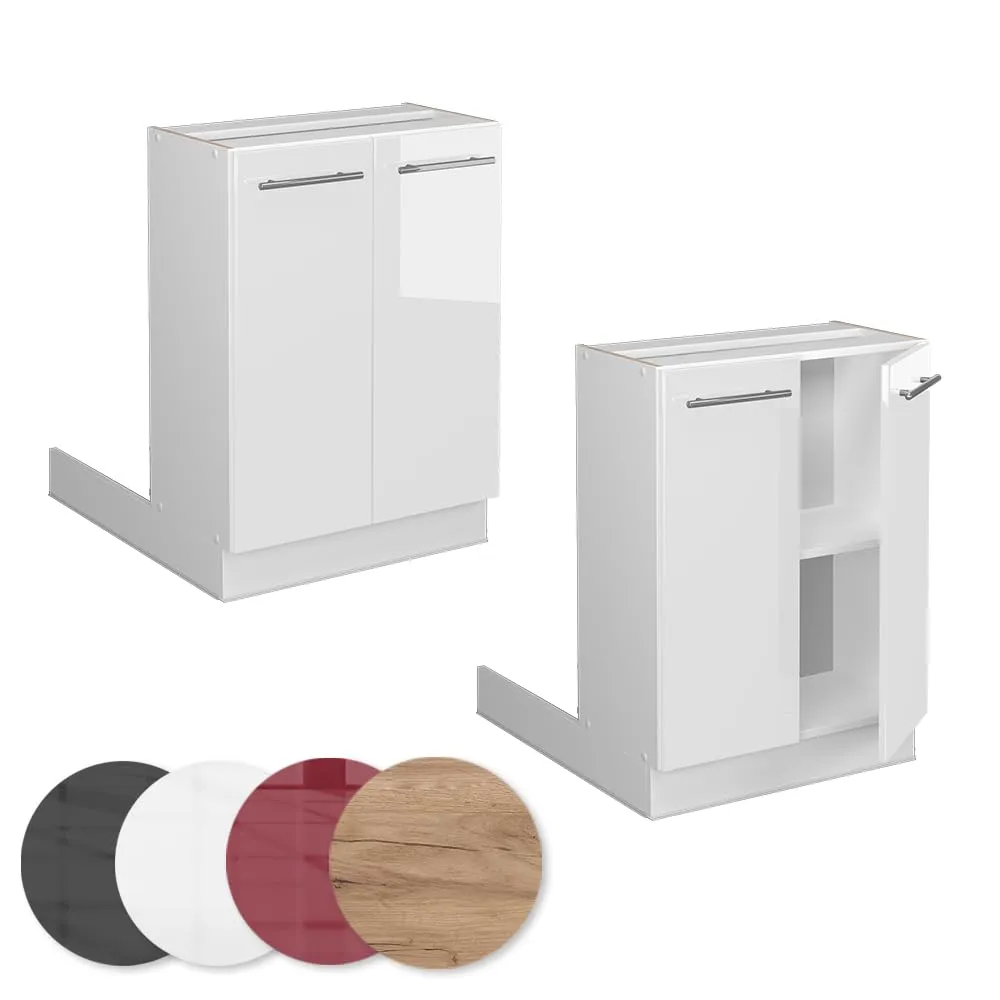 Vicco Isola cucina Fame-Line, Bianco lucido, 60 cm - immagine 5