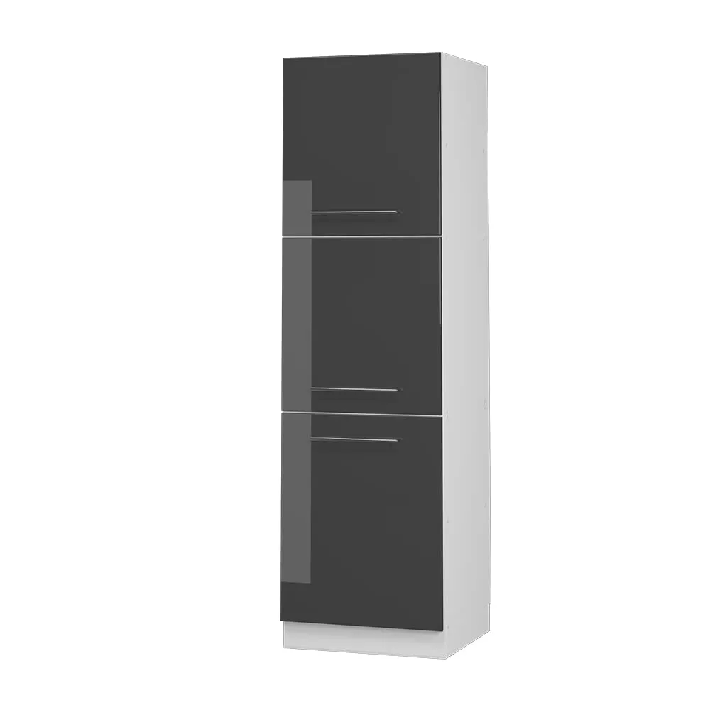 Vicco Mobile Cucina Dispensa Fame-Line, Antracite Lucido/Bianco, 60 cm - immagine 1