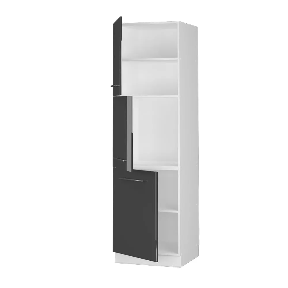Vicco Mobile Cucina Dispensa Fame-Line, Antracite Lucido/Bianco, 60 cm - immagine 4