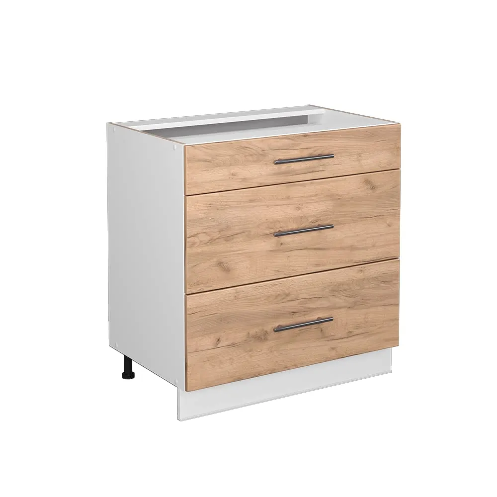 Vicco Mobiletto Base per Cucina Fame-Line, Rovere Dorato, 80 cm - immagine 1