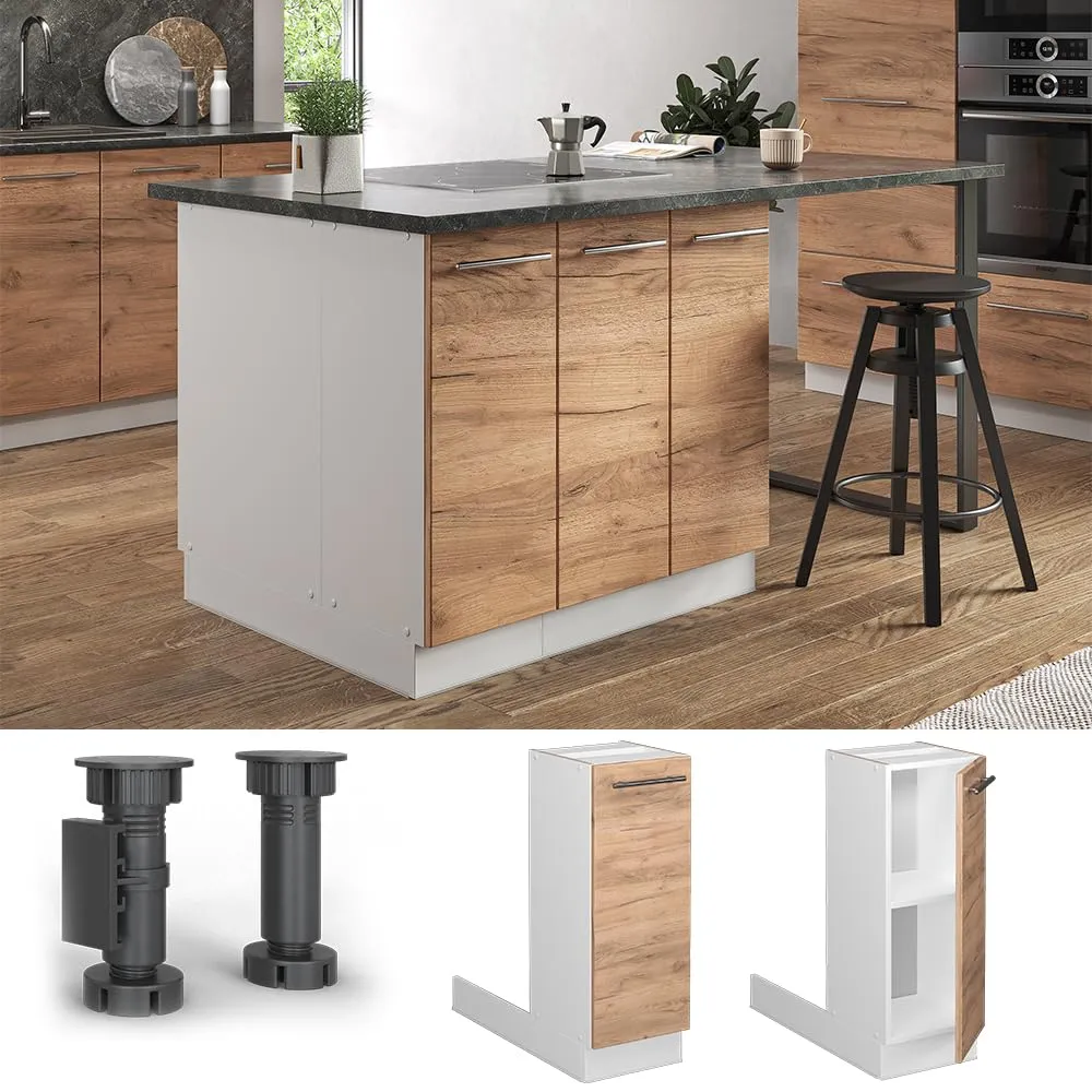 Vicco Isola Cucina Fame-Line, Rovere Dorato, 30 cm - immagine 2