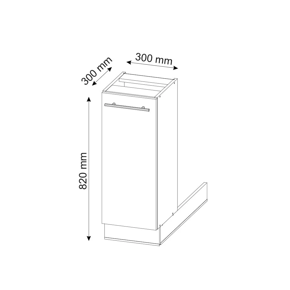 Vicco Isola Cucina Fame-Line, Rovere Dorato, 30 cm - immagine 3