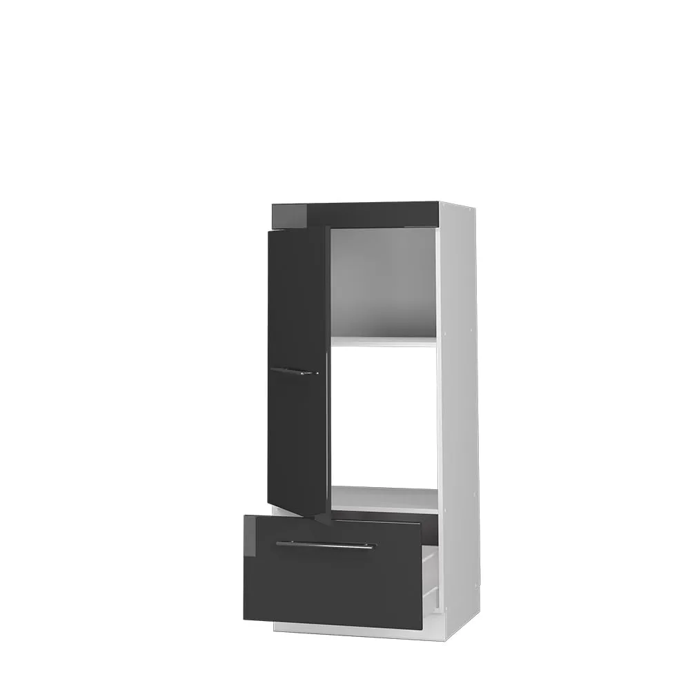 Vicco Mobile Cucina Dispensa Fame-Line, Antracite Lucido/Bianco, 60 cm - immagine 4