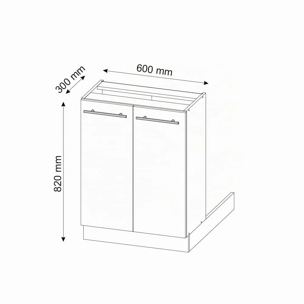 Vicco Isola Cucina Fame-Line, Antracite Lucido, 60 cm - immagine 3