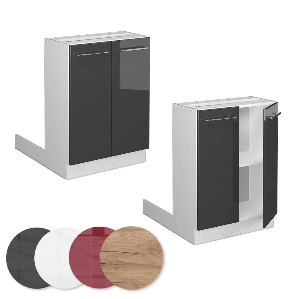 Vicco Isola Cucina Fame-Line, Antracite Lucido, 60 cm - immagine 5