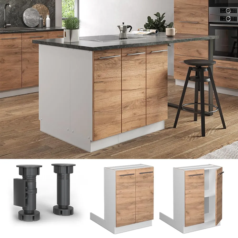 Vicco Isola Cucina Fame-Line, Rovere Dorato, 60 cm - immagine 2