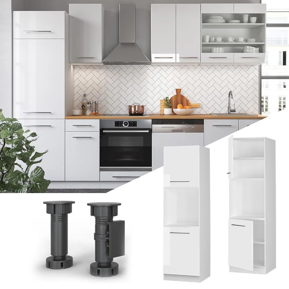 Vicco Fame-Line Mobile per Forno da Incasso, Bianco Lucido, 60 cm - immagine 4