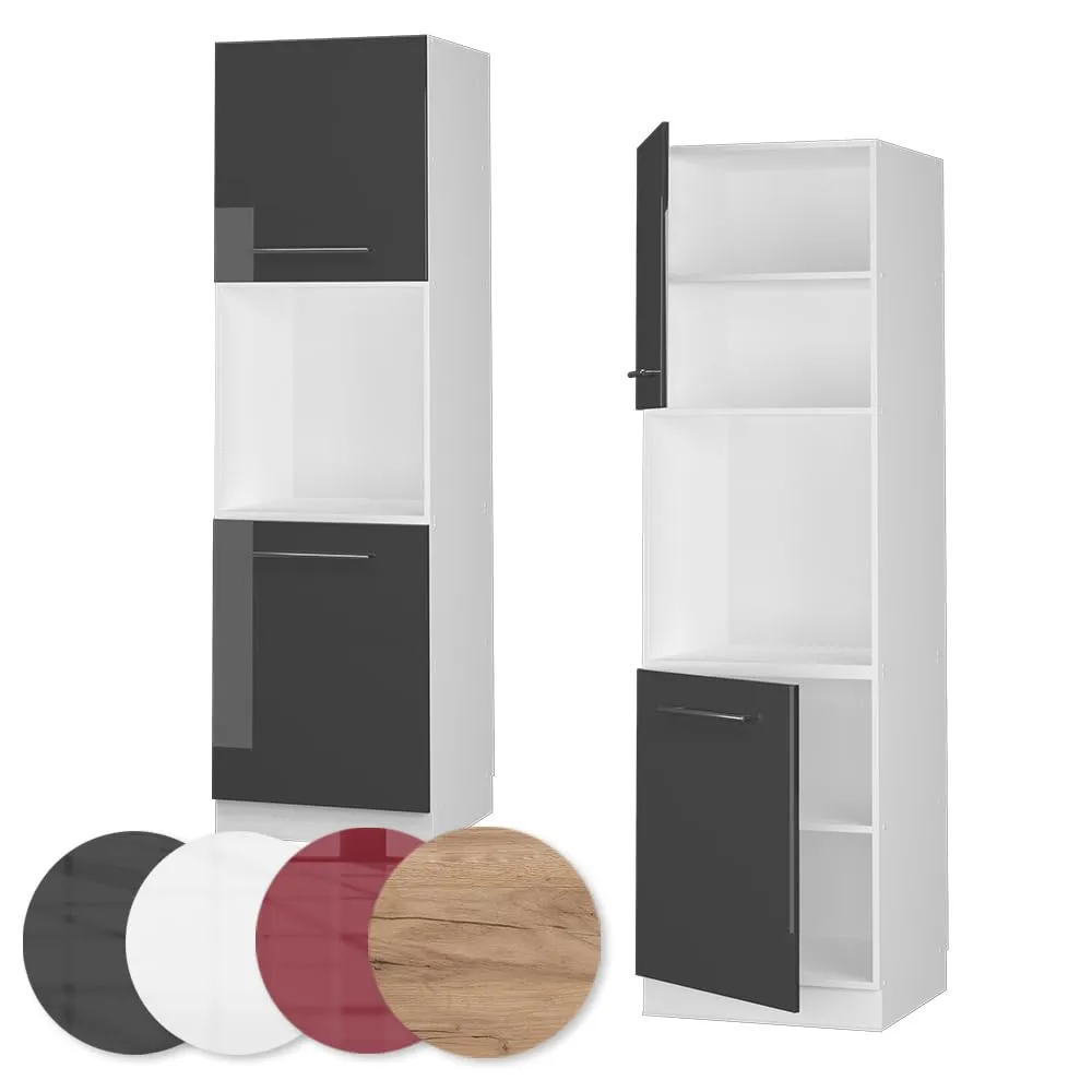 Vicco Mobile per Forno da Incasso Fame-Line, Antracite Lucido, 60 cm - immagine 6