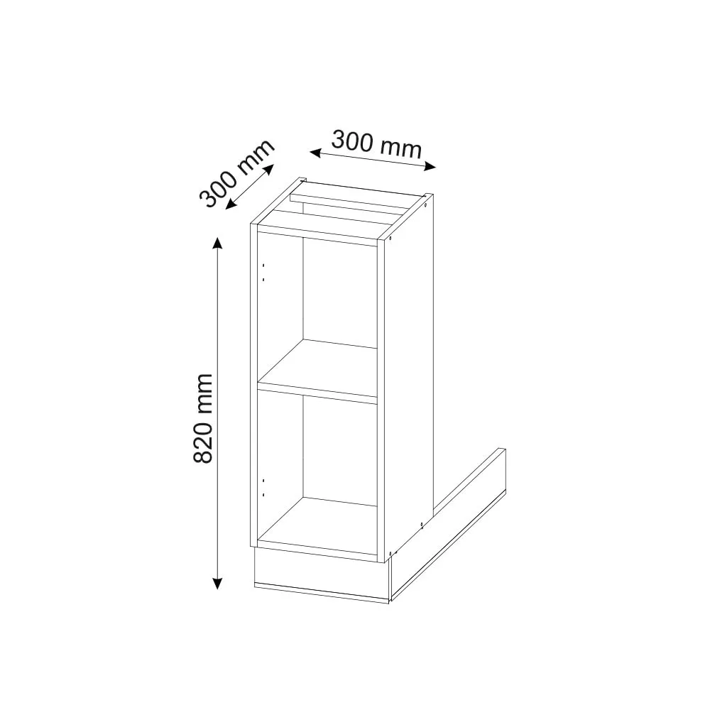 Vicco Isola Cucina Fame-Line, Bianco, 30 cm - immagine 3