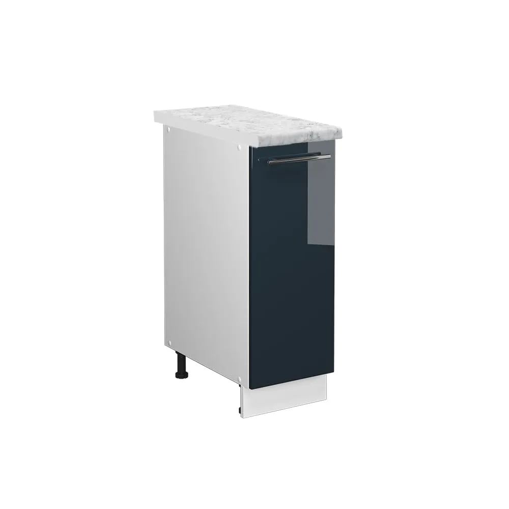 Vicco Colonna dispensa cucina Fame-Line, Blu scuro lucido, 30 cm - immagine 1
