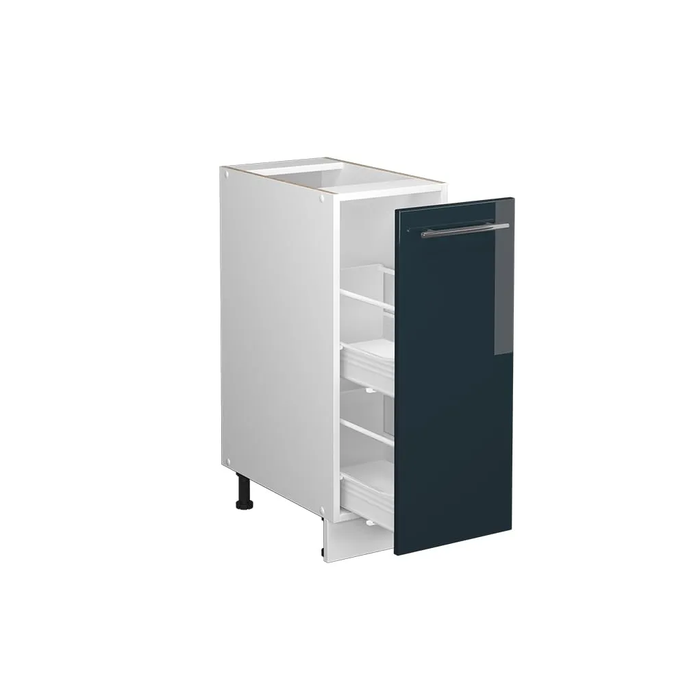 Vicco Colonna dispensa cucina Fame-Line, Blu scuro lucido, 30 cm - immagine 6