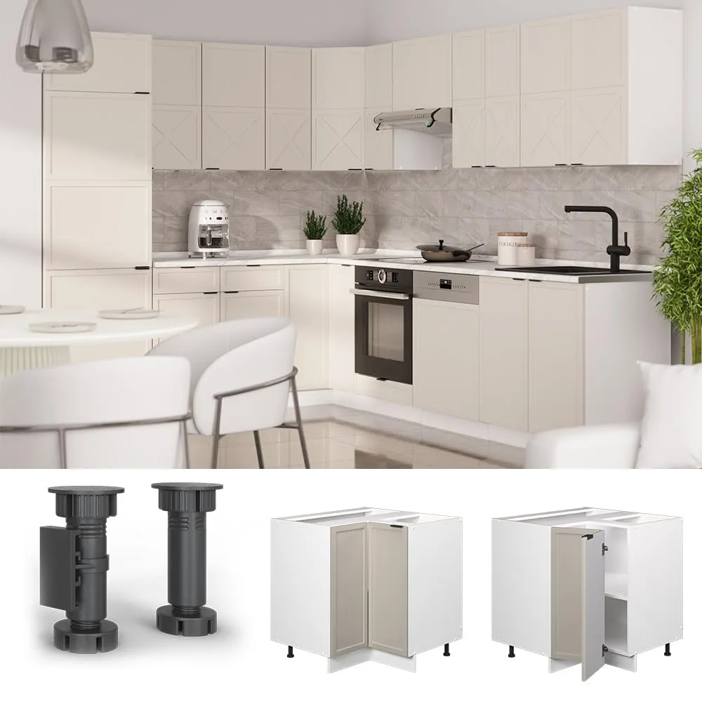 Vicco Mobile ad angolo cucina Fame-Line, GrigioBeige, 80.5 cm - immagine 5