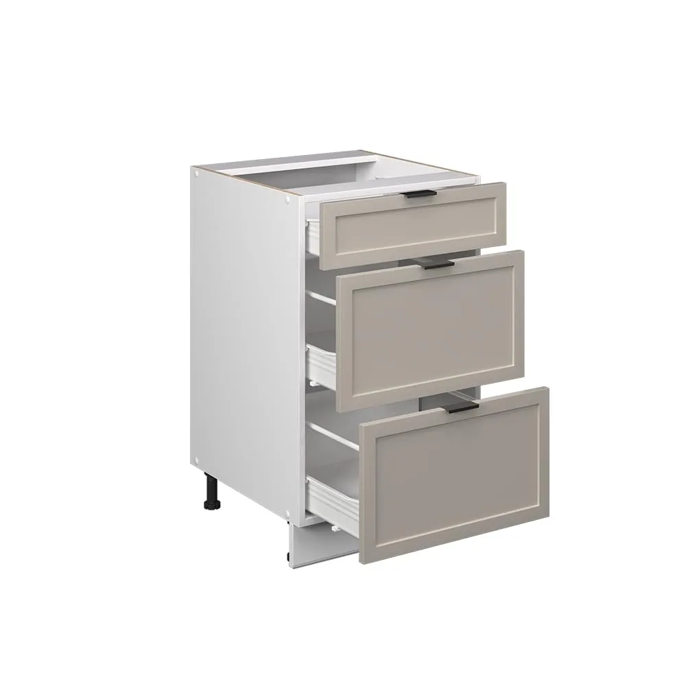 Vicco Mobiletto base per cucina Fame-Line, GrigioBeige, 50 cm - immagine 6