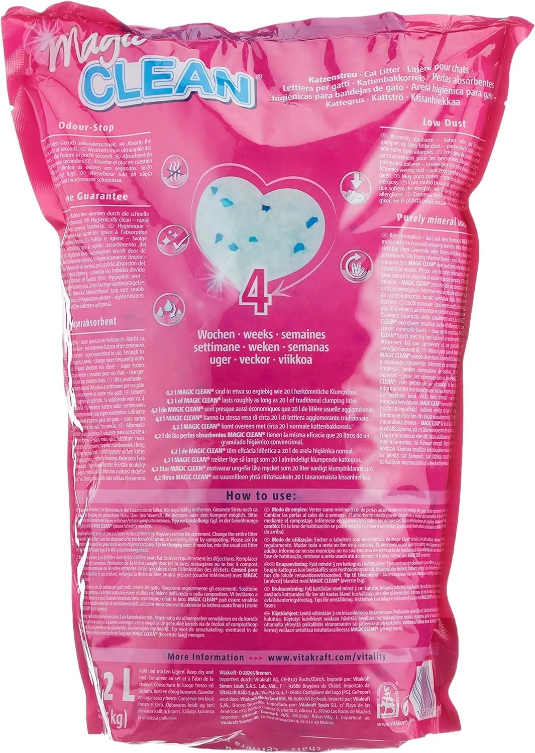 Vitakraft Magic Clean Classic Lettiera per Gatti Non Agglomerante 4,2L - immagine 2