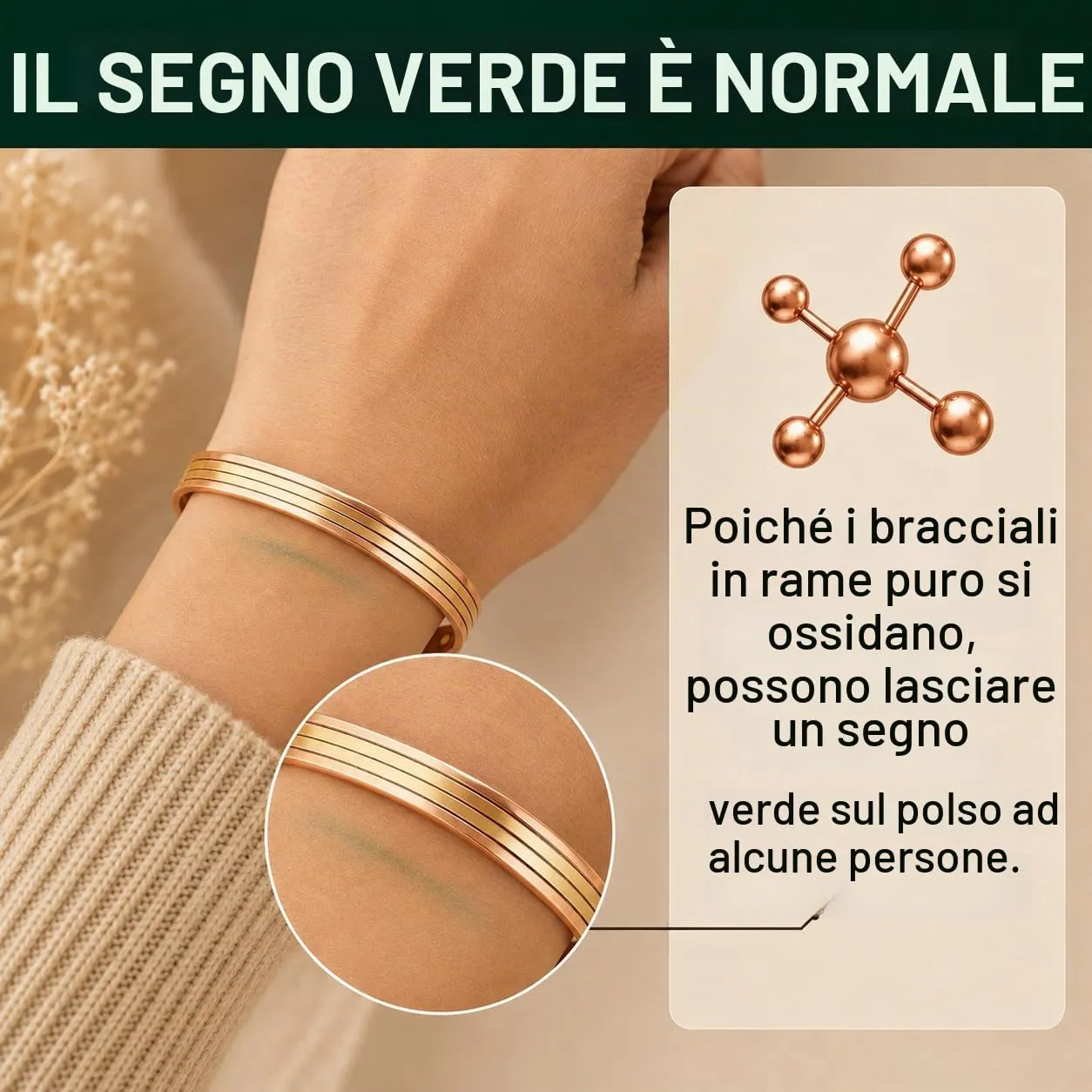 Touchstone Braccialetti in rame magnetici intrecciati tibetani, regolabili, 16,51 Zentimeter - immagine 6
