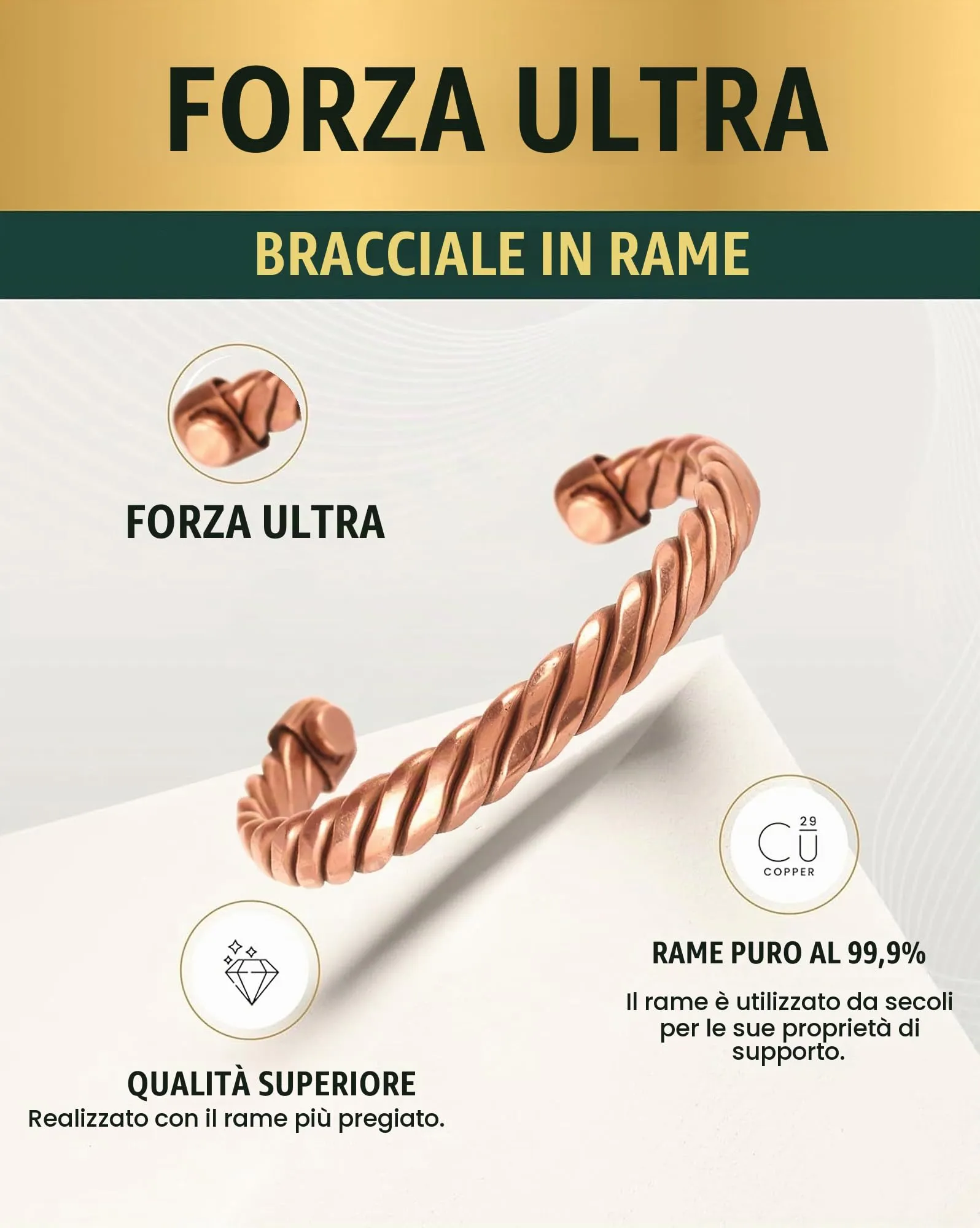 Touchstone Chakra della Pace Bracciale in Rame Slim 3 - immagine 7