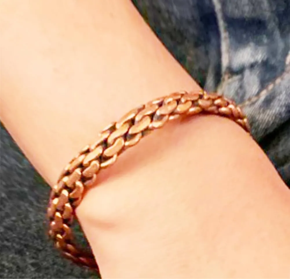 Touchstone Tibetan Style Copper Magnetic Healing Bracelets, Set of 3 Braided Rope Designs - immagine 8