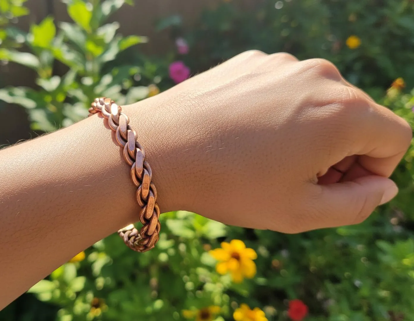 Touchstone Tibetan Style Copper Magnetic Healing Bracelets, Set of 3 Braided Rope Designs - immagine 9