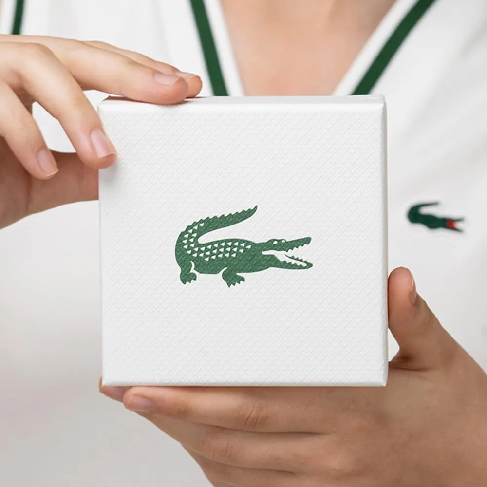 Lacoste Stencil Braccialetto a maglie da uomo in Acciaio Inossidabile, Oro - immagine 4