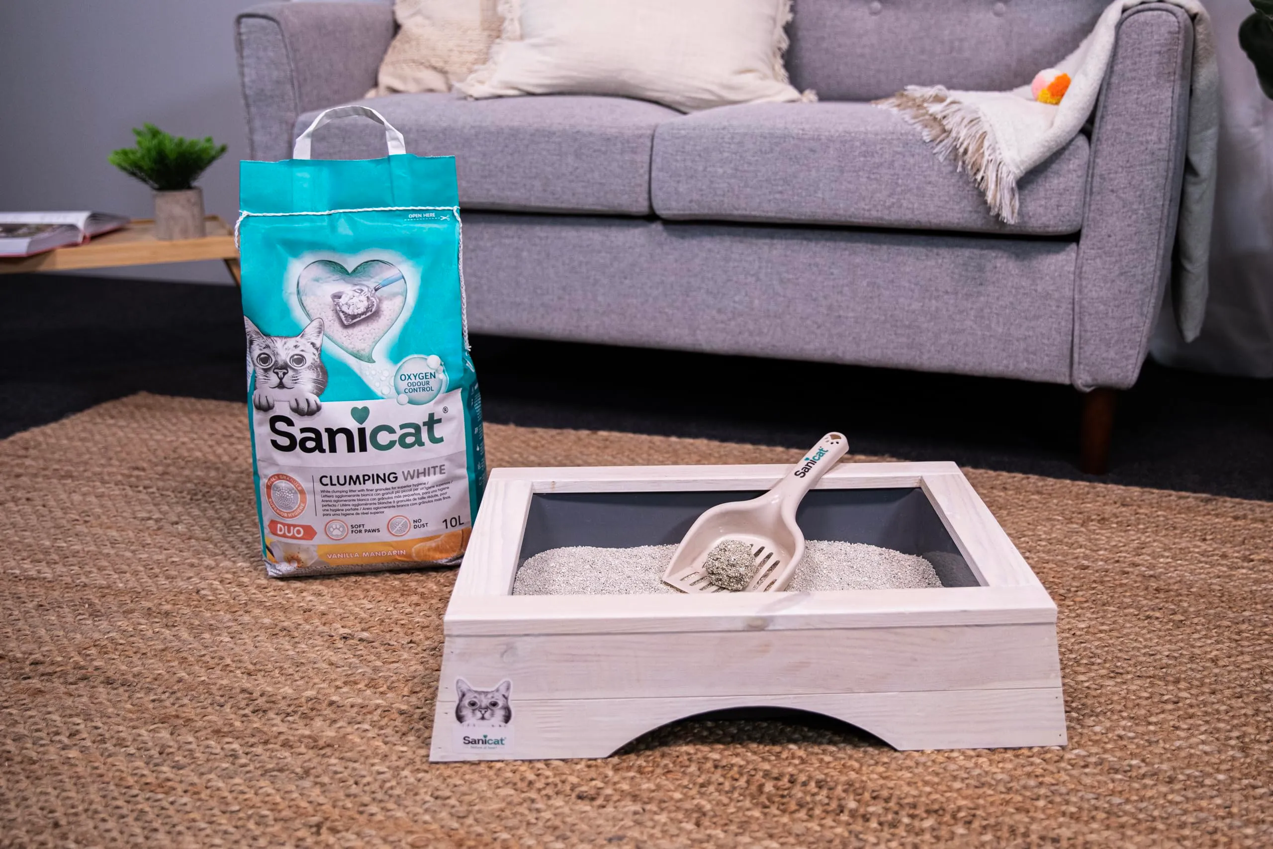 Sanicat Lettiera per gatti agglomerante Formbianca vaniglia e mandarino, minerali naturali, 10 L - immagine 6