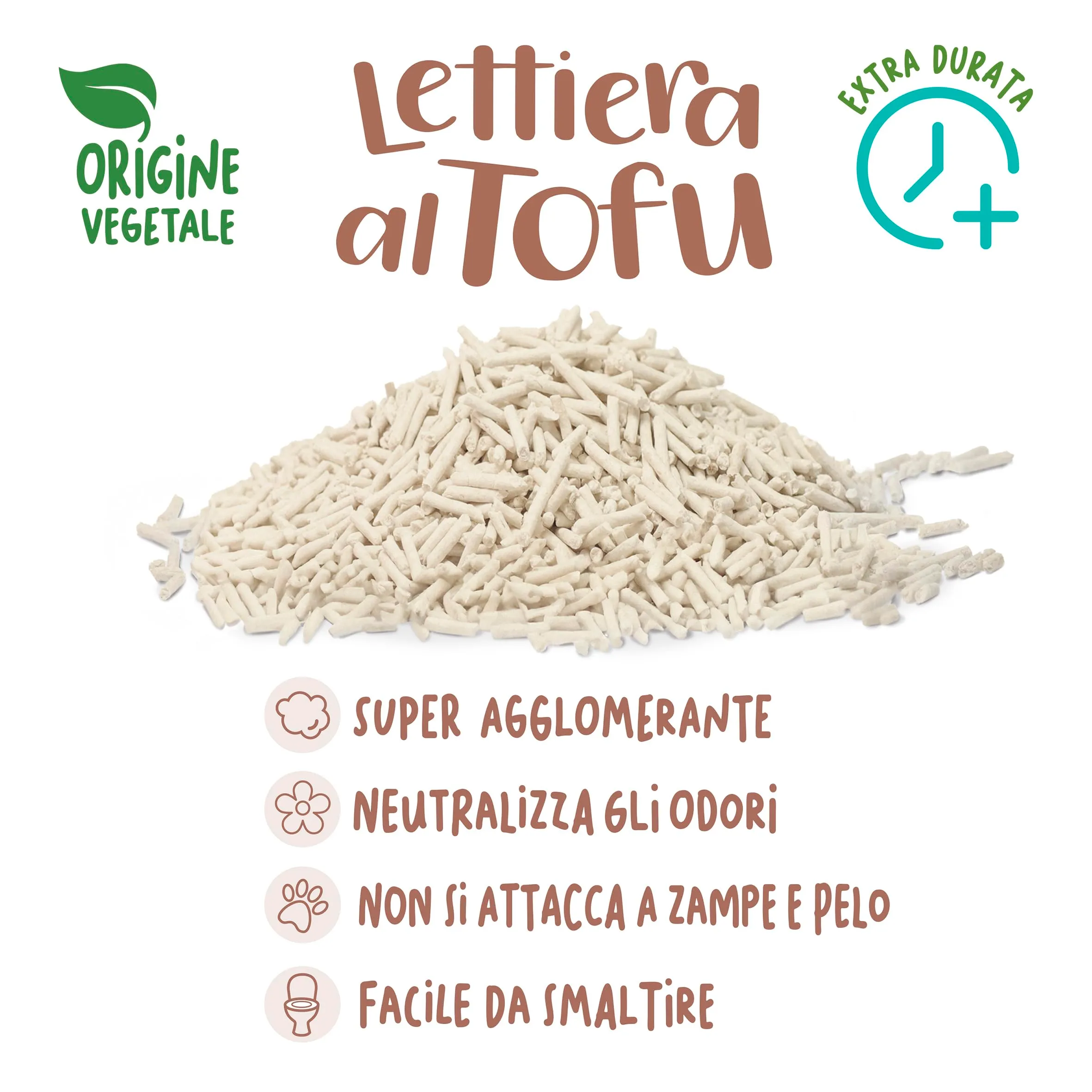 Cat&Rina Best Friend Lettiera per Gatti al Tofu Agglomerante e Vegetale, 5,5 l - immagine 4
