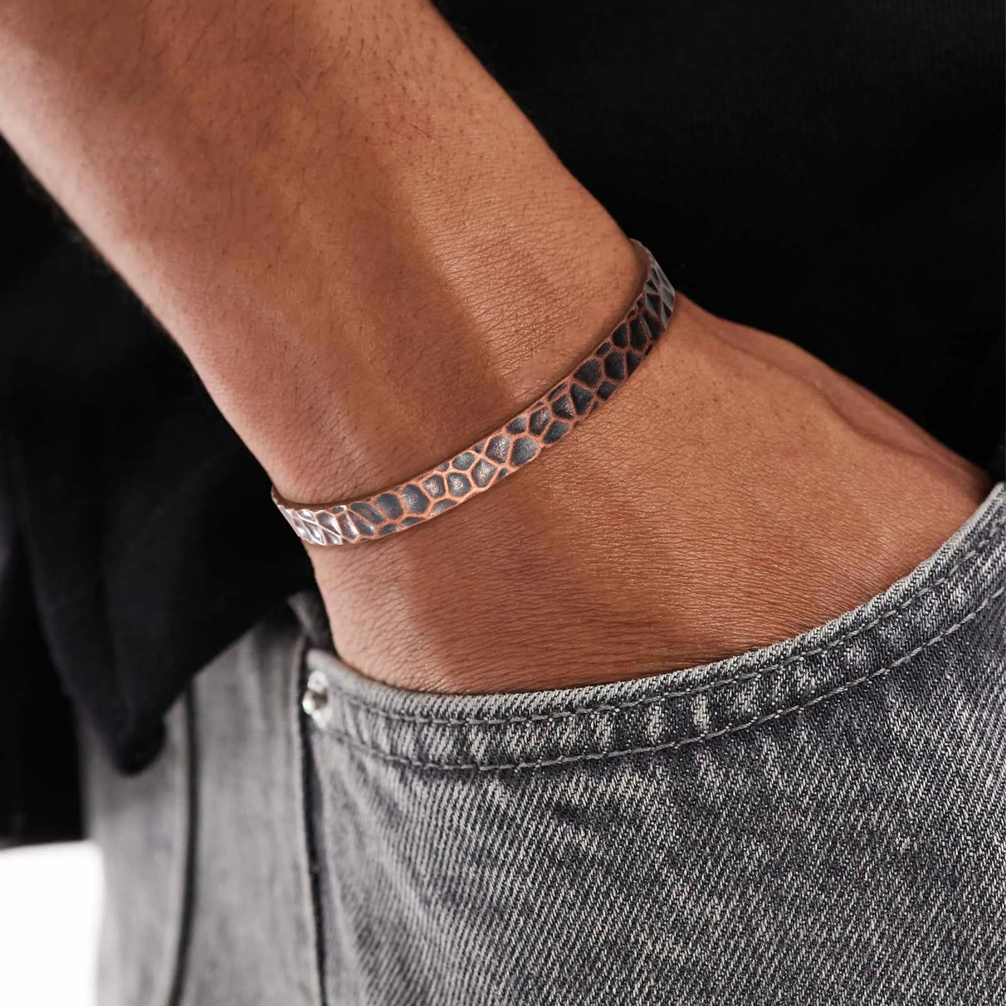 Aretas Bracciale in rame puro per uomo e donna - immagine 3
