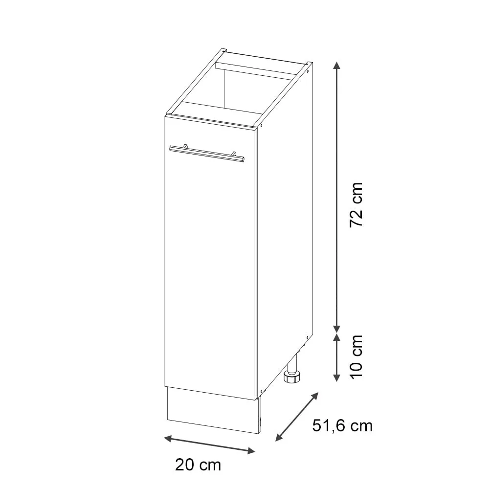 Vicco Mobiletto base cucina Fame-Line, Verde-oro country, 60 cm - immagine 3