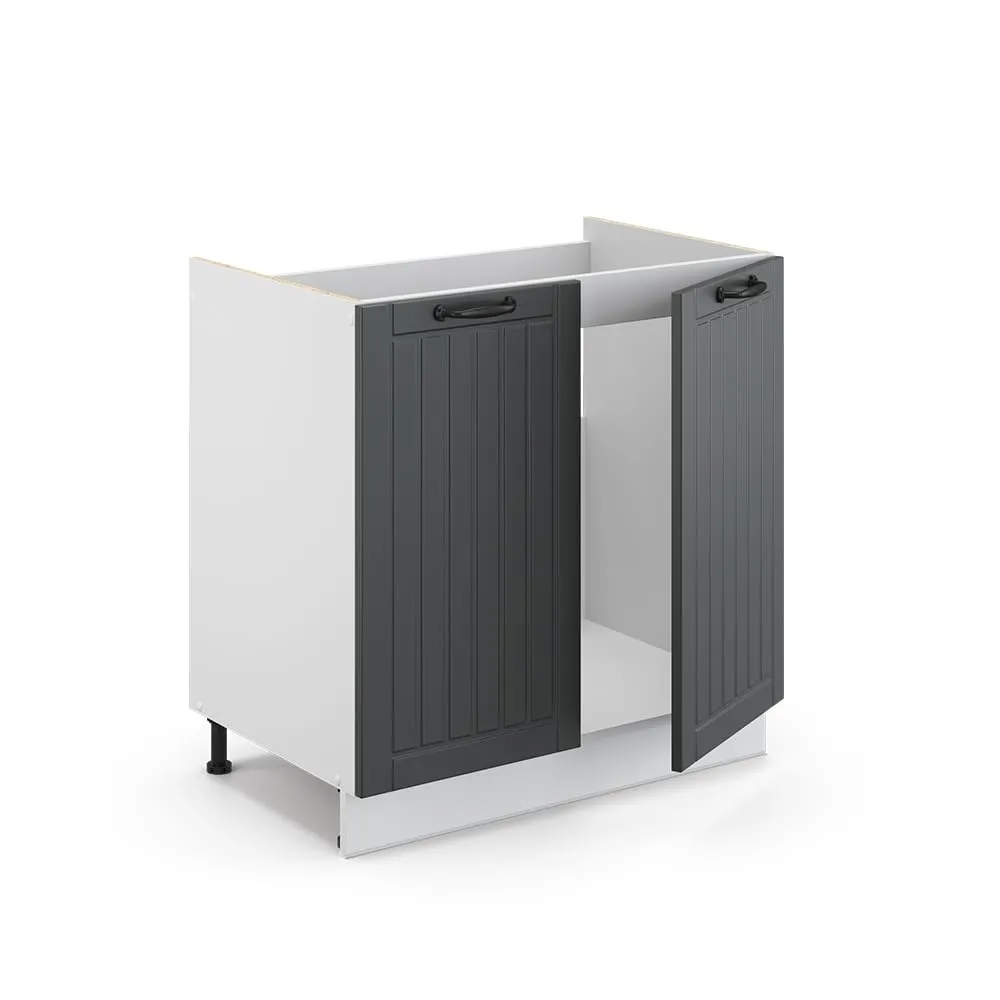 Vicco Mobile Lavello Cucina Fame-Line, Antracite Country, 80 cm - immagine 6