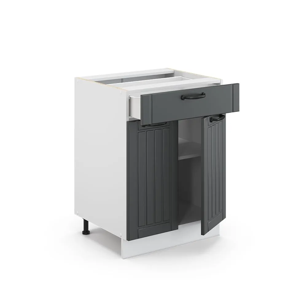 Vicco Mobiletto base per cucina Fame-Line, Antracite country, 60 cm - immagine 6