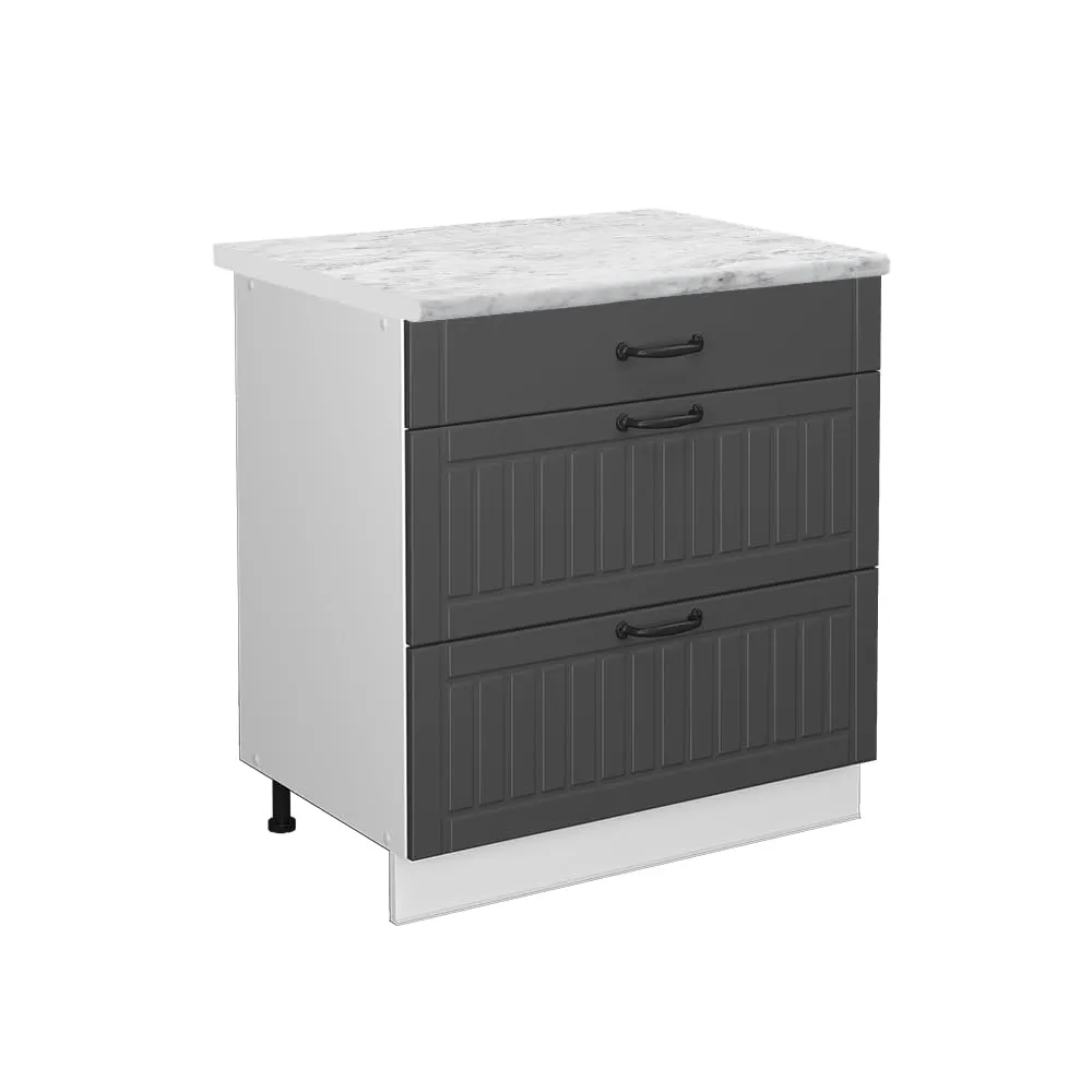 Vicco Fame-Line Mobiletto Base per Cucina, Antracite Country, 80 cm - immagine 1