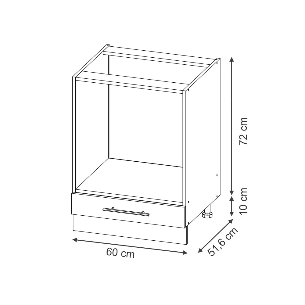 Vicco Mobile per forno da incasso Fame-Line, Blu-grigio chiaro, 60 cm - immagine 3